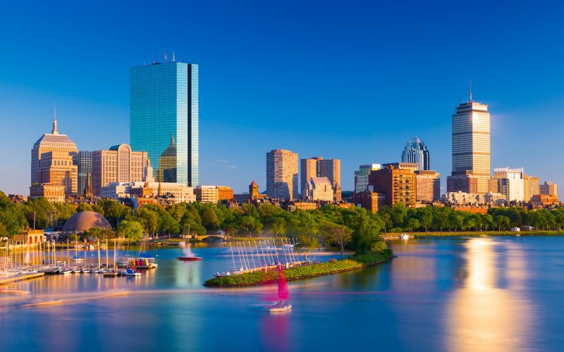 Skyline of greater Boston